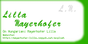 lilla mayerhofer business card